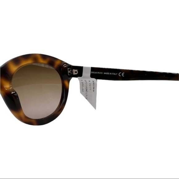 Emilio Pucci 51mm Round Sunglasses in Brown NWT EP 98 52F main image 10